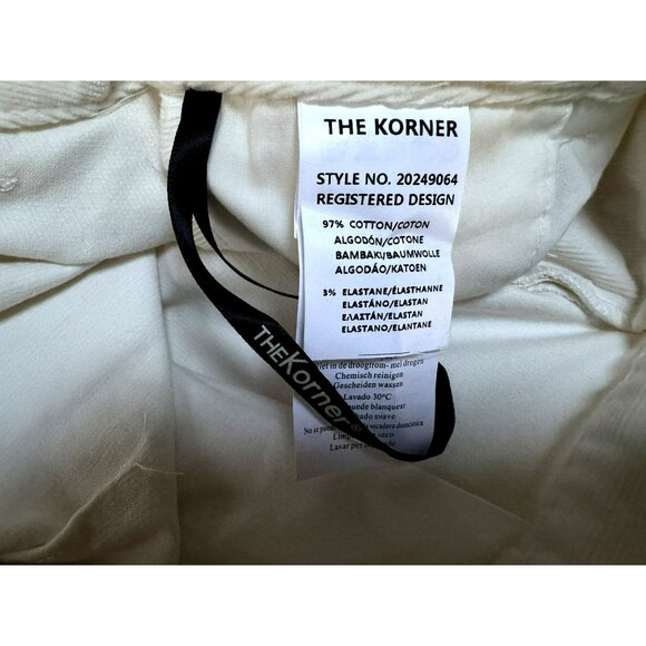 Anthropologie The Korner White Pinwale Cordurory Wide-Leg Bell Bottom Pants Sz 4 - Picture 4 of 4